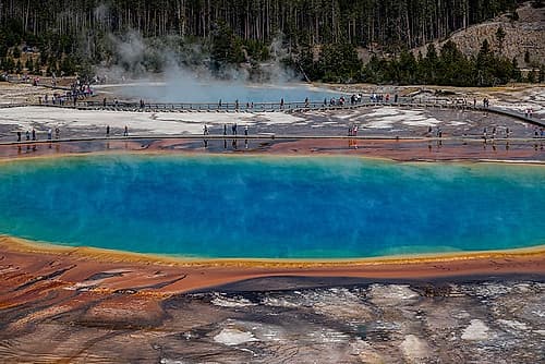 The Prismatic Spring is known for its incredible blueish color. Art Print by Larry Richardson
